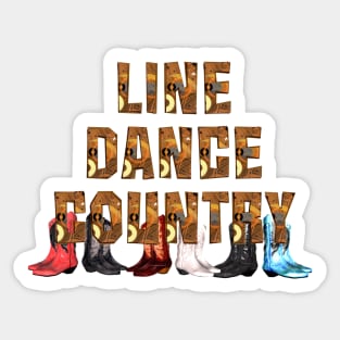 Country Line Dance Sticker